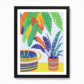 Zz Plant Eclectic Boho Art Print