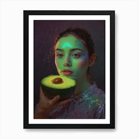 Glow In The Dark Avocado Art Print