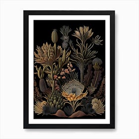 Dark Cactus4 Art Print