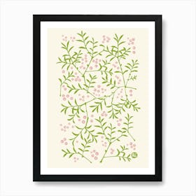 Twigs with berries [sweet white] Art Print