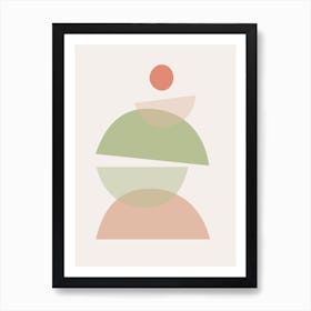 Abstract semicircles Art Print