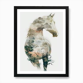 Horse In The Woods 1 Art Print