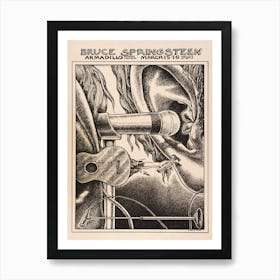 Bruce Springsteen Armadillo Words Art Print