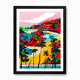 Boracay Beach, Philippines Hockney Style Art Print