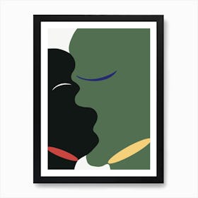 Kissing Couple Art Print