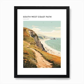 South West Coast Path England 1 Hiking Trail Landscape Poster Art Print