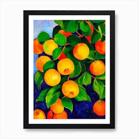 Kumquat 2 Fruit Vibrant Matisse Inspired Painting Fruit Art Print