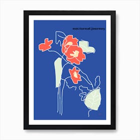 Blue Flowers Bloom Series Art Print