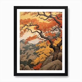 Katsura 1 Vintage Autumn Tree Print  Art Print