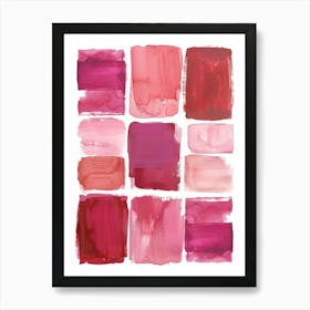 Set Of Watercolor Paint Strokes Art Print