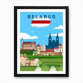 Belarus — Retro travel minimalist art poster 1 Art Print