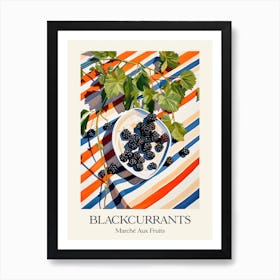 Marche Aux Fruits Blackcurrants Fruit Summer Illustration 3 Art Print