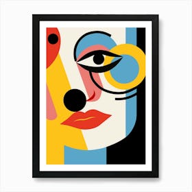 Shape Face Illustration 2 Art Print