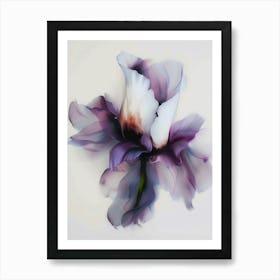 Purple abstract Flower Art Print