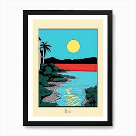 Poster Of Minimal Design Style Of Bali, Indonesia 2 Art Print