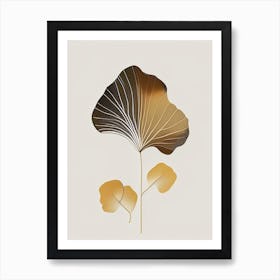Ginkgo Spices And Herbs Retro Minimal 2 Art Print