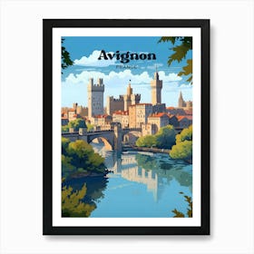 Avignon France Palace Palais des Papes Travel Art Affiche