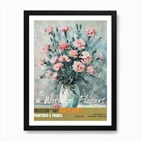 A World Of Flowers, Van Gogh Exhibition Carnation 2 Art Print
