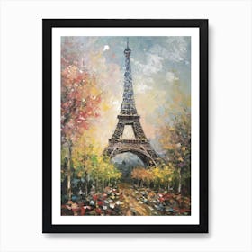 Eiffel Tower Paris France Pissarro Style 24 Art Print