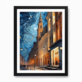 Night At The City Art Print