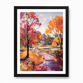 Autumn Gardens Painting Royal Botanic Gardens Sydney 6 Art Print