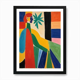 Woman With A Plant Art Print