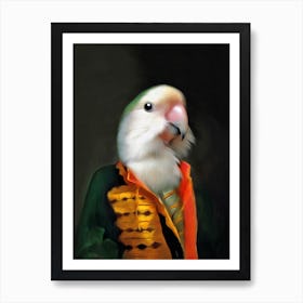 Mister Daan The Parrot Pet Portraits Art Print