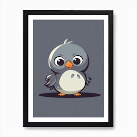 Baby Penguin Minimalistic Illustration 3 Art Print