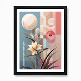 Abstract Geometric Botanical 7 Art Print