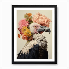 Bird With A Flower Crown Vulture 2 Art Print