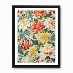 Floral Wallpaper 33 Art Print