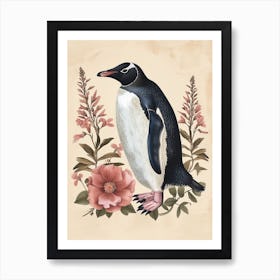 Adlie Penguin Signy Island Vintage Botanical Painting 2 Art Print