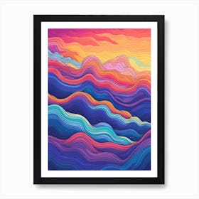 Abstract Waves Background Art Print