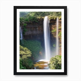 Marojejy National Park Waterfall, Madagascar Realistic Photograph (3) Art Print