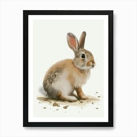 Himalayan Rabbit Nursery Illustration 4 Art Print