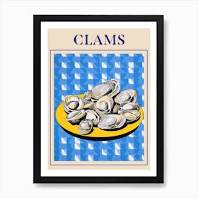 Clams 2 Seafood Posterjpg Art Print