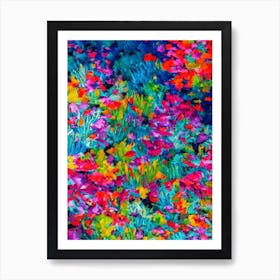 Acropora Latistella Vibrant Painting Art Print