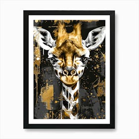 Gold Giraffe 1 Art Print