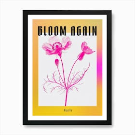 Hot Pink Nigella 2 Poster Art Print