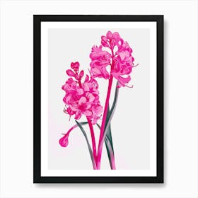 Hot Pink Hyacinth 2 Art Print