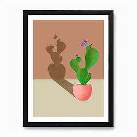 Cactus Shadow Art Print