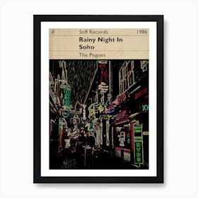 Rainy Night In Soho, The Pogues Art Print