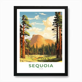 Usa Sequoia Travel Art Print