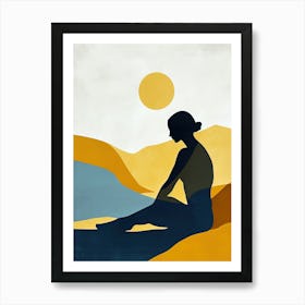 Silhouette Of A Woman, Minimalism 1 Art Print