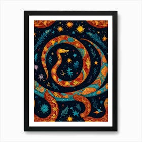 Snakes And Stars Art Print