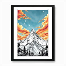 Mountain Sunset Art Print