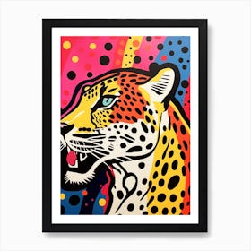 Leopard Pop Art Polka Dots Art Print