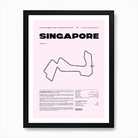 F1 Race Track Singapore Formula 1 Racing Track F1 Merch Formula One F1 Poster Formula 1 Poster F1 Art Print