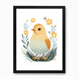 Baby Animal Illustration  Chick 3 Art Print