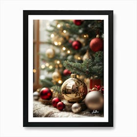 Beautiful Christmas tree portrait Art Print